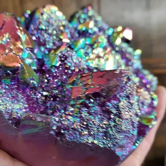 3lbs+ Pineapple Quartz Heart Aura Rainbow Angel Crystal XL Carving1450 Grams